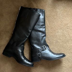 Matisse leather high boots size 9 black Made in Brazil Worn 1 time